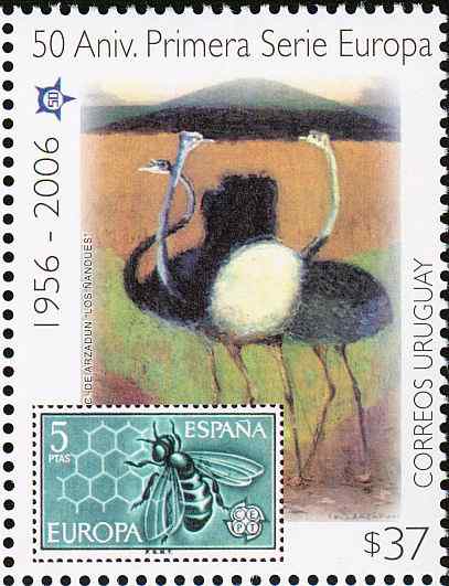 乌拉圭大美洲鸵邮票