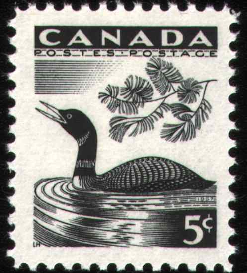加拿大白嘴潜鸟邮票