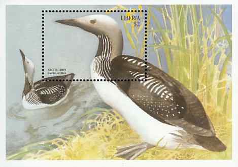 利比里亚黑喉潜鸟邮票