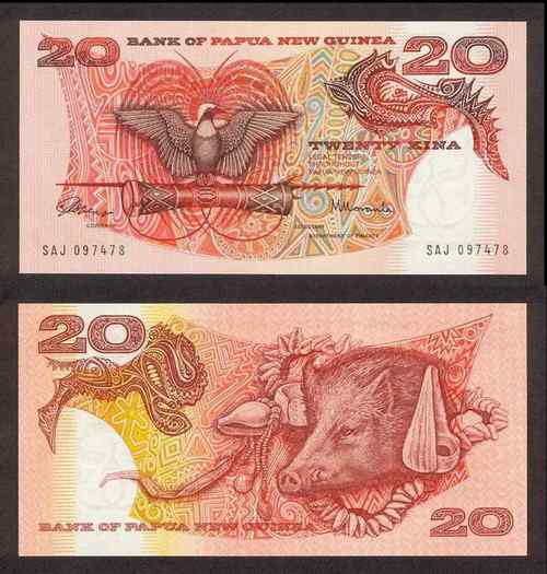 巴布亚新几内亚基那——天堂鸟及野猪