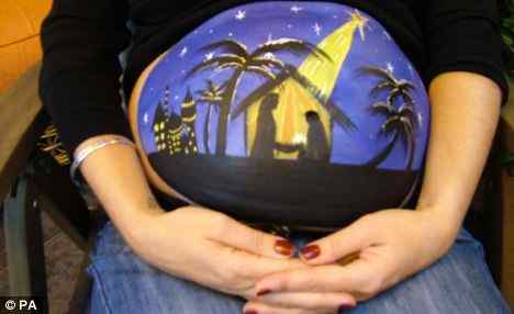 可爱的孕妇 可爱的彩绘