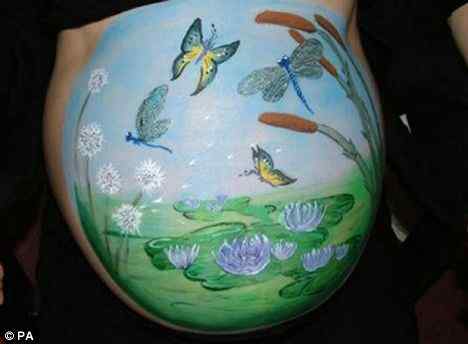 可爱的孕妇 可爱的彩绘