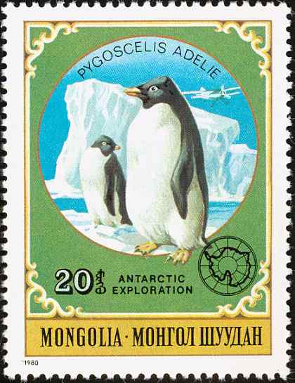 蒙古阿德利企鹅邮票