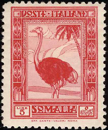 索马里鸵鸟邮票