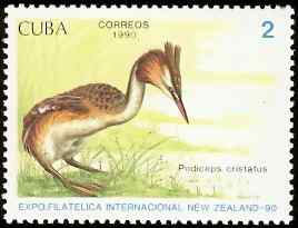 古巴凤头鸊鷉邮票