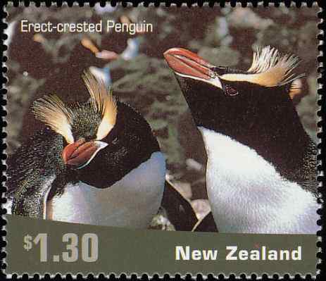 新西兰翘眉企鹅邮票