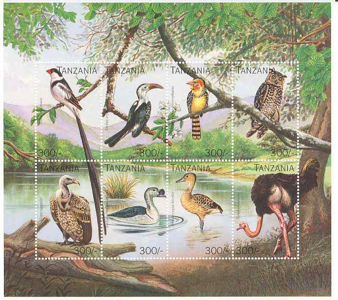 坦桑尼亚鸵鸟邮票