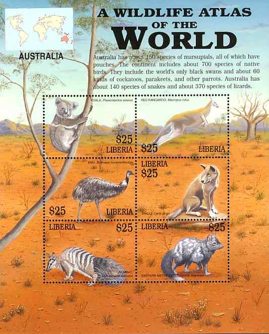 利比里亚鸸鹋邮票