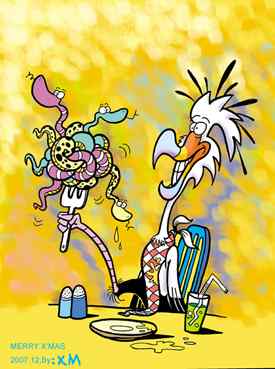 鹭鹰的圣诞夜晚餐