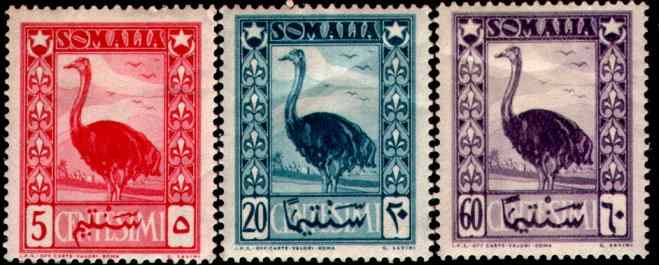 索马里鸵鸟邮票