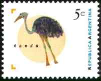 阿根廷大美洲鸵邮票