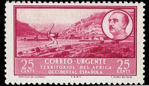 西撒哈拉鸵鸟邮票