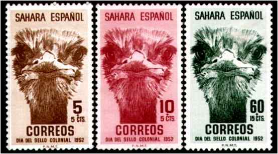 西撒哈拉鸵鸟邮票