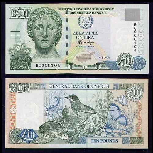 塞浦路斯10镑纸币上面的动植物 塞浦路斯10镑纸币上面的动植物