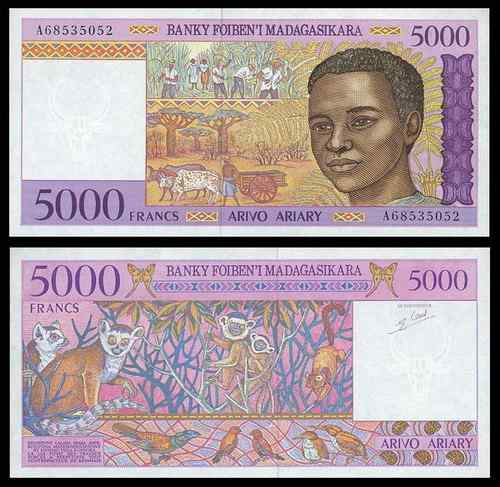 马达加斯加法郎上面的动植物