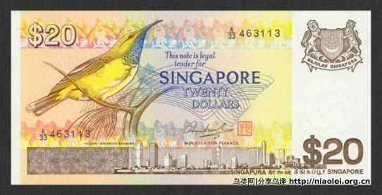 图说新加坡纸币:鸟币 图说新加坡纸币:鸟币